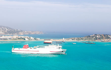 Calvi Fähren Hafen und Marina